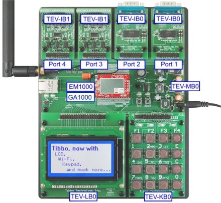 EM1000-TEV-LB0 TIBBO EM1000-TEV (LB0+EM1000), отладочный комплект, ЖК: 128х64 моно