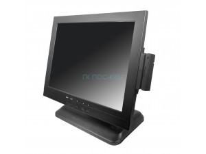 Монитор LCD 15“ OL-1503, сенсорный (USB), черный, тяжелая подставка, картридер