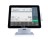 Сенсорный моноблок POSCenter Atlas (15&quot;, PCAP, J4125, RAM 4Gb, SSD M2 128Gb, 8U-2C-L-H-V, MSR) БЕЛЫЙ, S-90 стенд с возможностью установки второго монитора, Windows