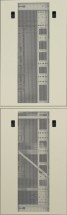 Шкаф напольный МТК 19&quot;, 22U, 1165x600x600 мм, разборный, дверь со стеклом, серый
