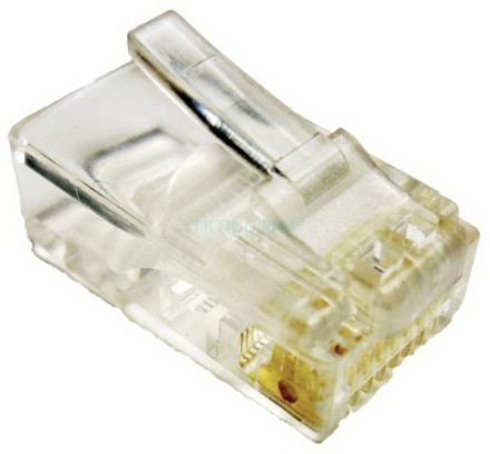 Модульная 8-позиционная 8-контактная вилка типа RJ45, Cat.5e, упак.100 шт, p/n KRJ45/5