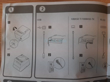 Чековый принтер EPSON TM-T88VI (111) Serial, USB, Ethernet, PS, Black, EU, p/n C31CE94111