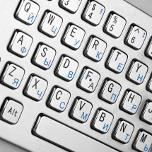TG-PC-F2 Металлическая антивандальная встраиваемая клавиатура с трекболом, USB, F1—F12, Alt, Win, Ctrl