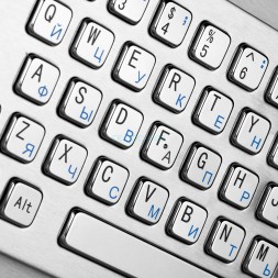 TG-PC-F2 Металлическая антивандальная встраиваемая клавиатура с трекболом, USB, F1—F12, Alt, Win, Ctrl