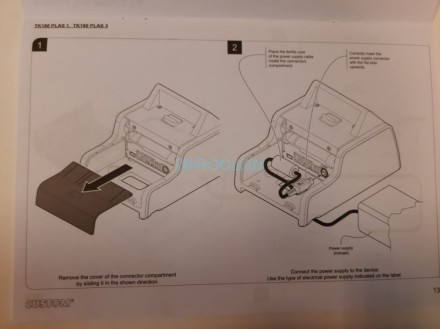 911HL011200733 Custom TK180 принтер багажных бирок, авиабилетов и посадочных талонов с отрывной планкой металлический с резаком