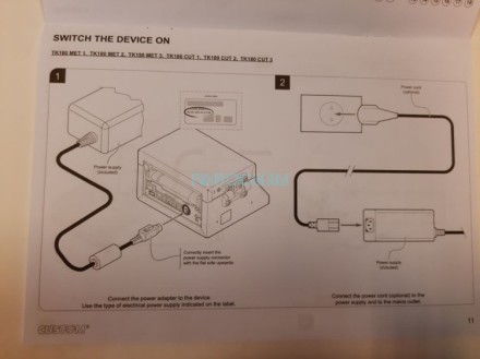 911HL011200733 Custom TK180 принтер багажных бирок, авиабилетов и посадочных талонов с отрывной планкой металлический с резаком