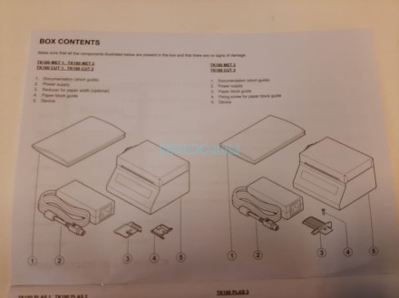 911HL011200733 Custom TK180 принтер багажных бирок, авиабилетов и посадочных талонов с отрывной планкой металлический с резаком